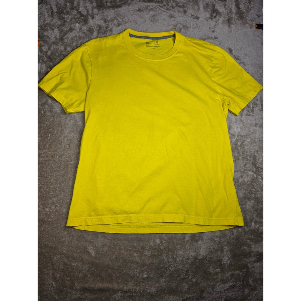 Xersion Mens XL Yellow Short Sleeve Crew Neck 100% Cotton T-Shirt RN93677